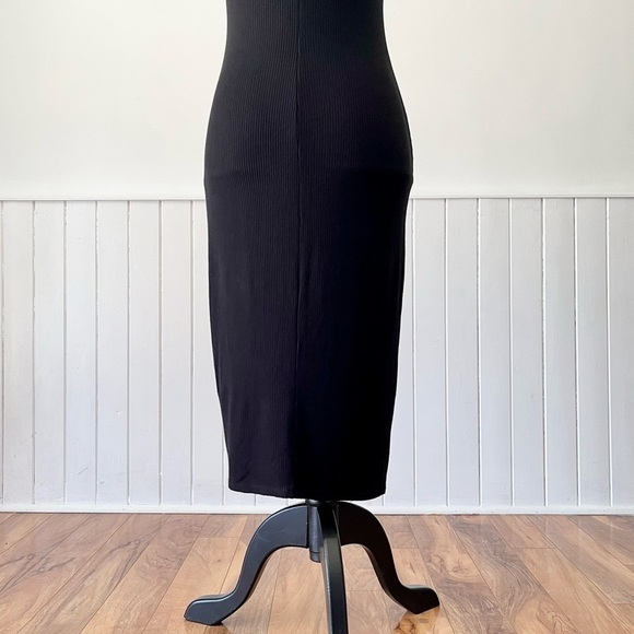 Dynamite Black Sleeveless Ribbed Knit Jersey Dress Size S - Picture 11 of 15